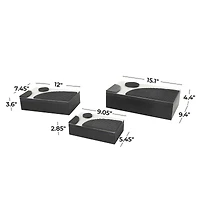 Black Wood Handmade Decorative Box Set