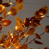 8ft. Pre-Lit Grand Autumn Eucalyptus Artificial Fall Tree with 540 Warm White LED Lights