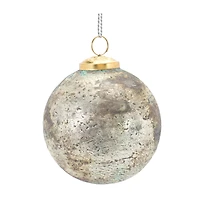 Blue Green Distressed Mercury Glass Ornament Set