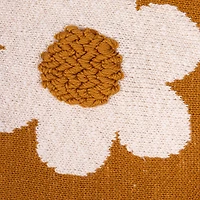 Hello Honey® Yellow Flower Prints Cotton Knit Baby Blanket