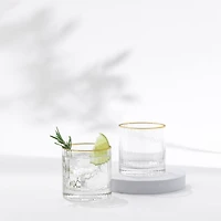 JoyJolt® Christian Siriano 10oz. Optic Gold Rim Glasses, 4ct.