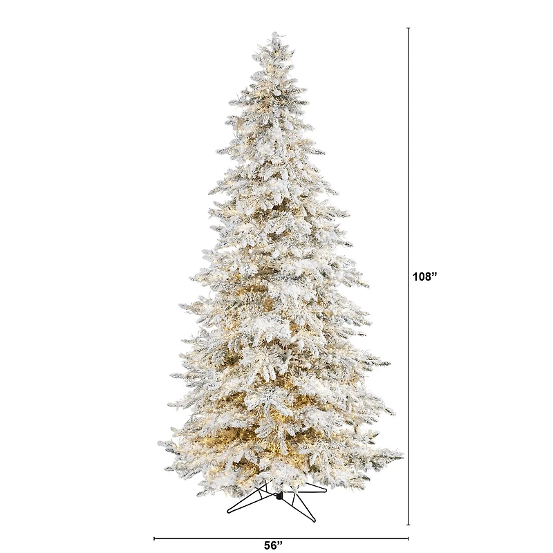 9ft. Pre-Lit Grand Northern Rocky Fir Artificial Christmas Tree, Warm LED Lights