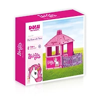 Dolu Toys Pink Unicorn Play House With Fenced Garden