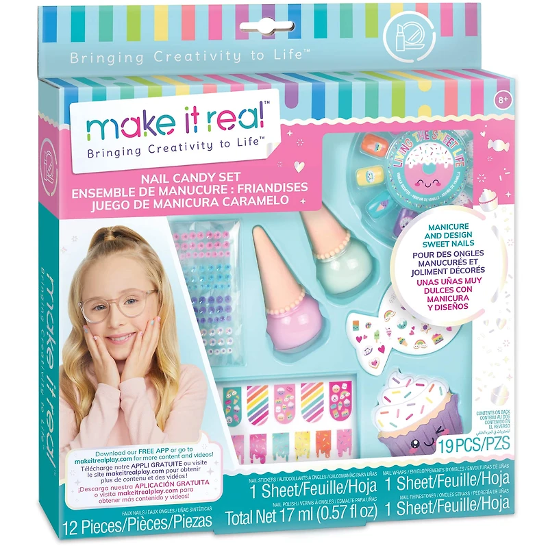 Make It Real™ Vanilla Scented DIY Nail Candy Art Kit