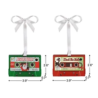 Mr. Christmas 3.8" Musical Cassette Ornaments​, 12ct.
