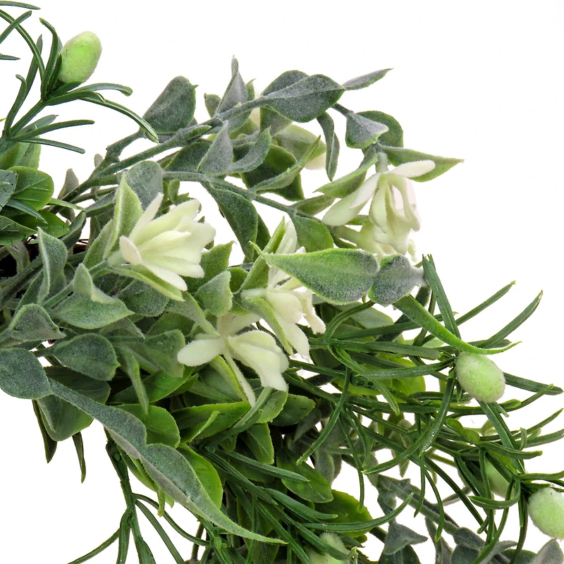 14" Spring Mixed Blossoms Table Wreath