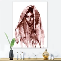 Designart - Monochrome Portrait of Young Indian Woman II