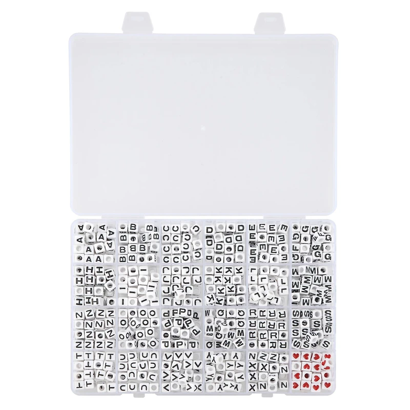 Alphabet Square Beads, 7mm by Bead Landing™