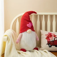 Glitzhome® 25.5" Valentine's Standing Fabric Gnome Décor