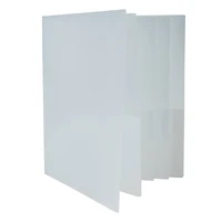 JAM Paper Clear Heavy Duty Plastic 10-Pocket Folder, 3ct.