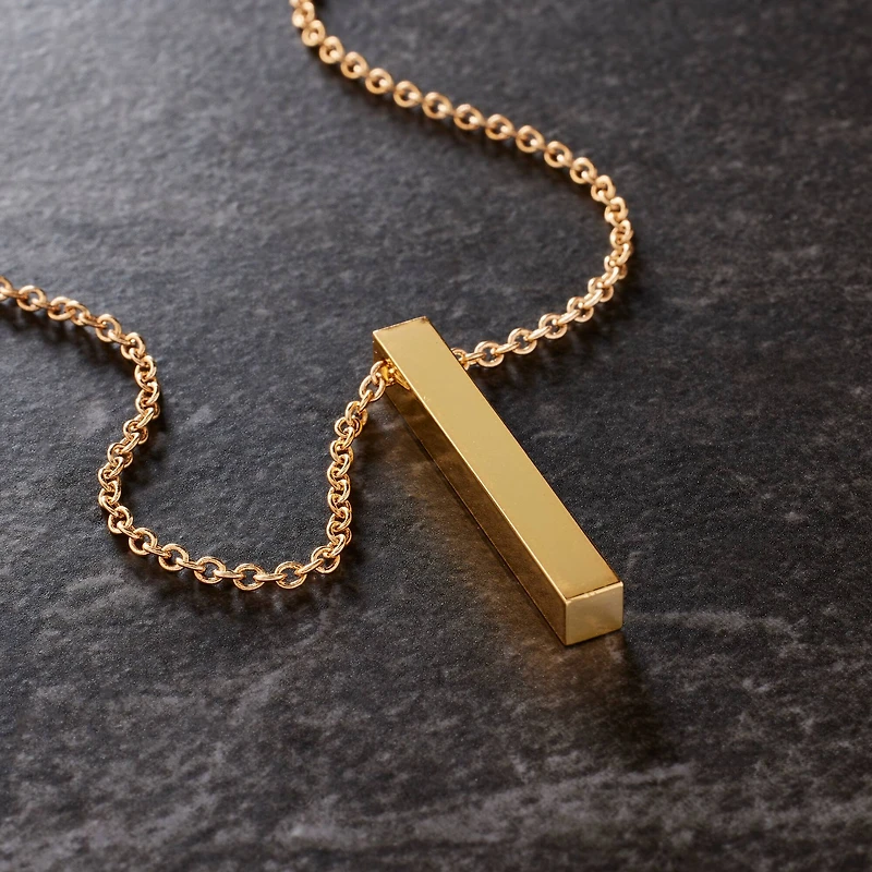 Gold Metal Bar Pendant by Bead Landing™