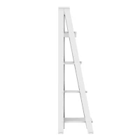 Walker Edison 55" White Modern Ladder Bookshelf