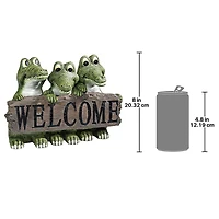 Design Toscano 11.5" Ragin' Cajun Crocodile Welcome Statue