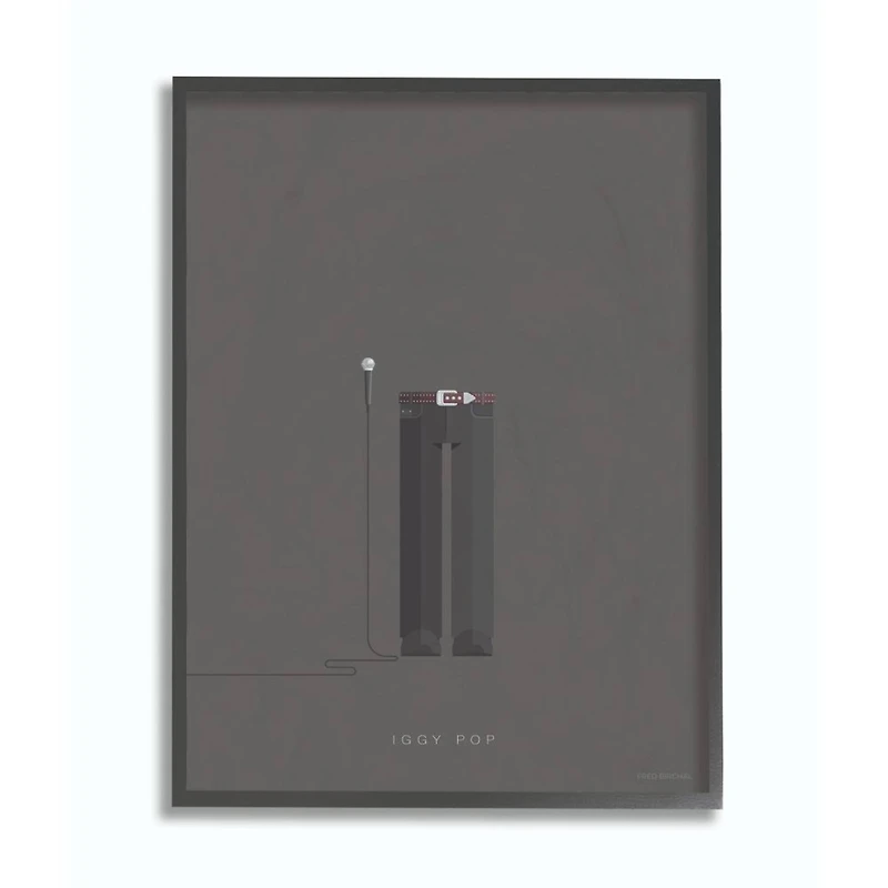 Stupell Industries Iggy Pop Fashion Design Wall Accent with Black Frame
