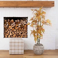 5ft. Green & Orange Autumn Wispy Eucalyptus Artificial Potted Tree