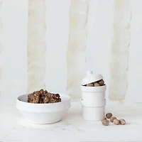 Hello Honey® 6.5" Classic Elegance Antique White Stoneware Bowls, 4ct.