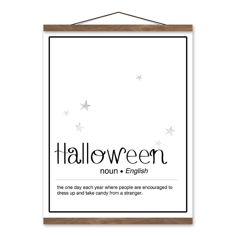 Halloween Definition 16" x 20" Teak Hanging Canvas