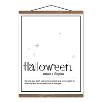 Halloween Definition 16" x 20" Teak Hanging Canvas