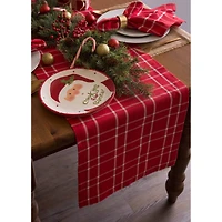 DII® 72" Holly Berry Plaid Table Runner