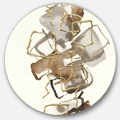 Designart - Gold Glam Squares III