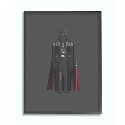 Stupell Industries Star Wars Darth Vader Fashion Design Wall Accent with Black Frame