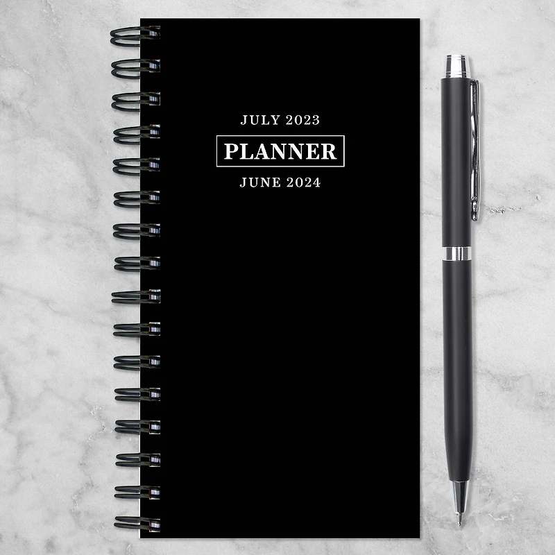 TF Publishing 2023 -2024 Black Night Small Weekly Monthly Planner
