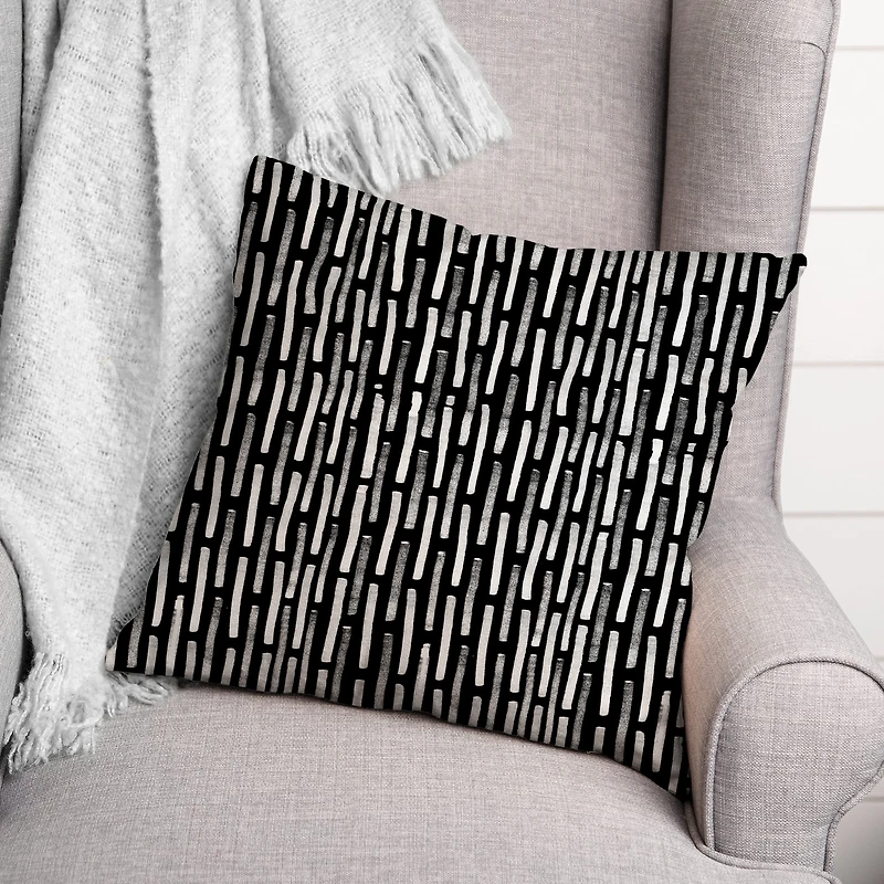Geometric Lines Indoor/Outdoor Throw Pillow