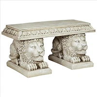 Design Toscano 15" Grand Lion of St. John's Square Sculptural Bench
