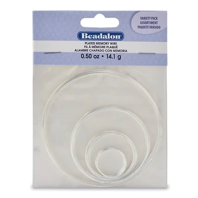 Beadalon® Silver-Plated Assorted Size Memory Wire