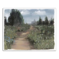 Soft Floral Pathway 16" x 20" Canvas Wall Art