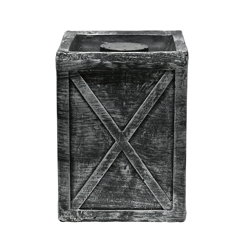 7ft. Pre-Lit Potted Lamp Post with Warm White LED Lights