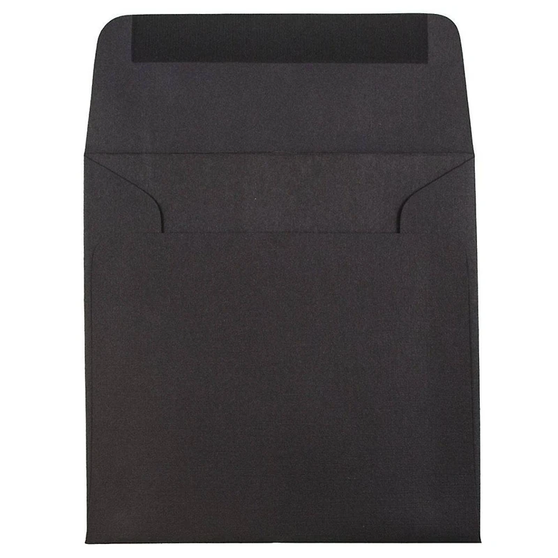 JAM Paper Black Linen Square Invitation Envelopes
