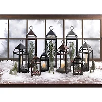 18'' Rustic Silver Contemporary Lantern