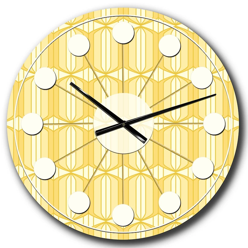 Designart 'Retro Ornamental Design Iii Mid-Century Modern Wall Clock