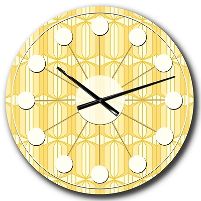 Designart 'Retro Ornamental Design Iii Mid-Century Modern Wall Clock
