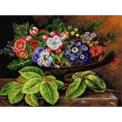 Orchidea Gobelin Johan Laurentz Jensen- Still Life with Flowers Halfstitch Canvas