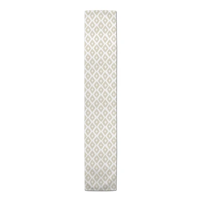 Gray Brush Diamonds Indoor/Outdoor Table Runner