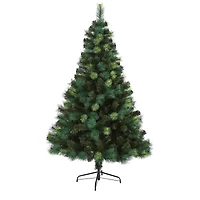 6ft. Pre-Lit Mixed Green Scotch Pine Artificial Christmas Tree with LED Lights