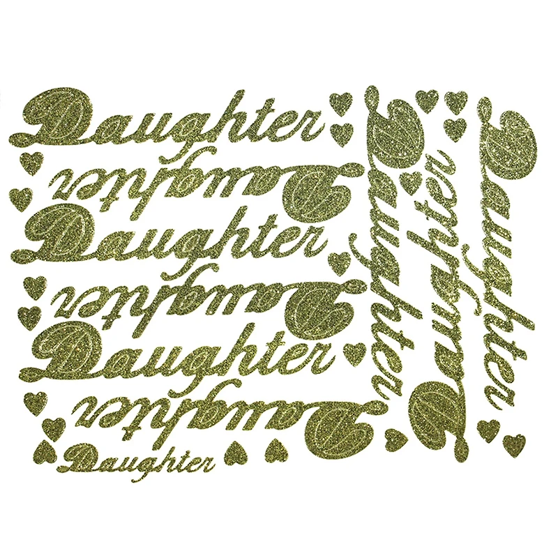 JAM Paper Daughter Gold Standard Script Stickers