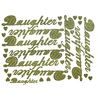 JAM Paper Daughter Gold Standard Script Stickers