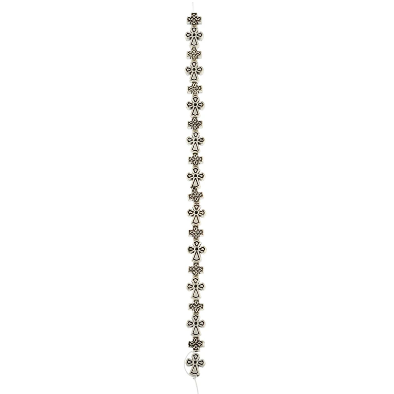 Antique Silver Metal Cross Mix Beads by Bead Landing™
