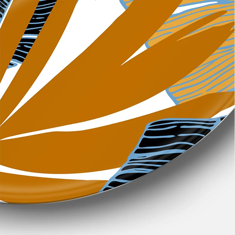 Designart - Abstract Tropical Summer Palm Tree & Banana Leaves