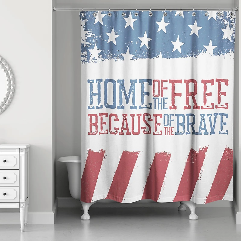 Because of the Brave Shower Curtain