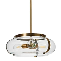 Hello Honey® Robert Stevenson Lighting Alston Brushed Bronze Glass & Metal Ceiling Light