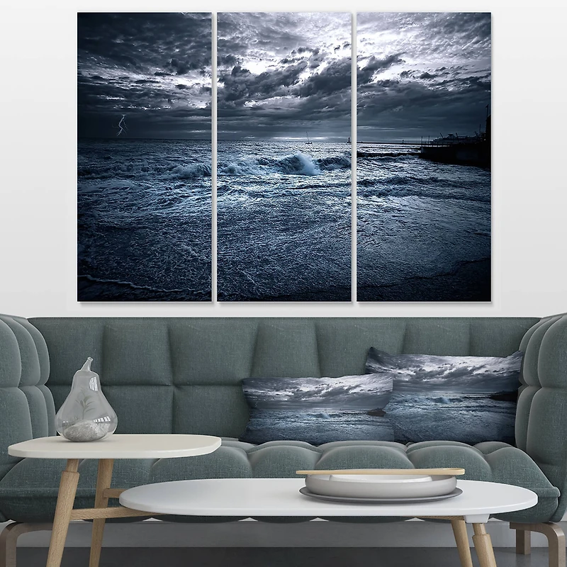 Designart - Sochi Sea Storm in Blue
