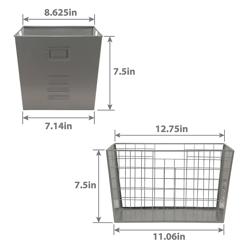 13" Gray Wire Multifunctional Basket