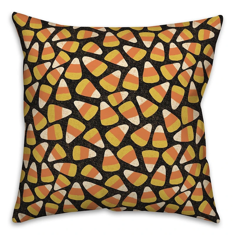 Candy Corn Pattern Throw Pillow