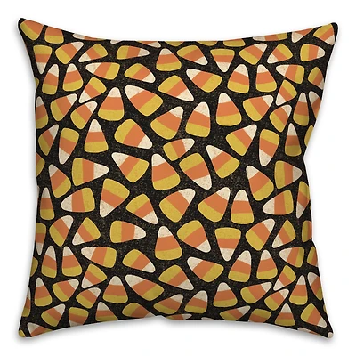 Candy Corn Pattern Throw Pillow