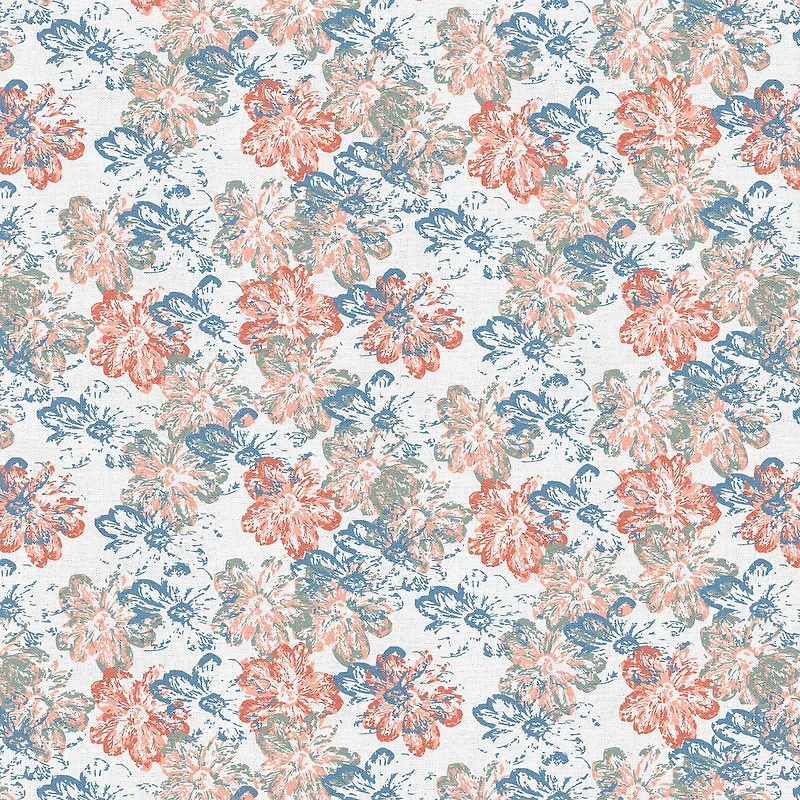 Fabric Editions White Flourish Garden Cotton Fabric