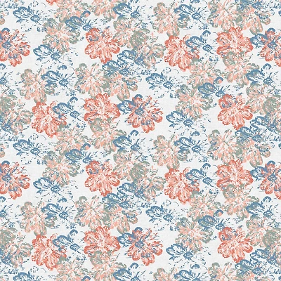 Fabric Editions White Flourish Garden Cotton Fabric